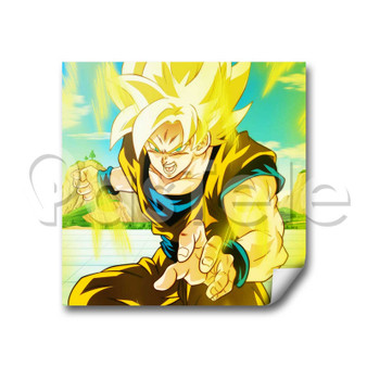 goku ssj 1 Custom Stickers White Transparent Vinyl Decals Labels