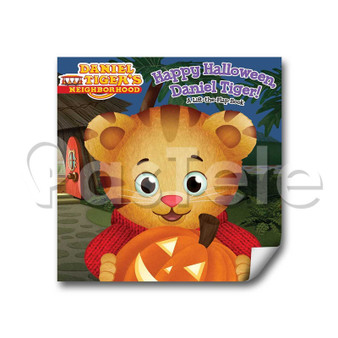 Happy Halloween Daniel Tiger Custom Stickers White Transparent Vinyl Decals Labels