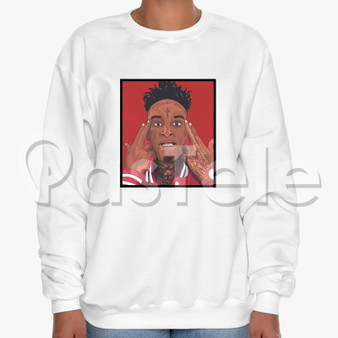 21 savage Custom Unisex Crewneck Sweatshirt Cotton Polyester Fabric Cloth