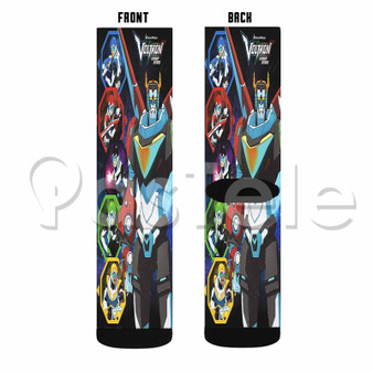 Voltron Defender of the Universe Custom Personalized Sublimation Printed Socks Polyester Acrylic Nylon Spandex
