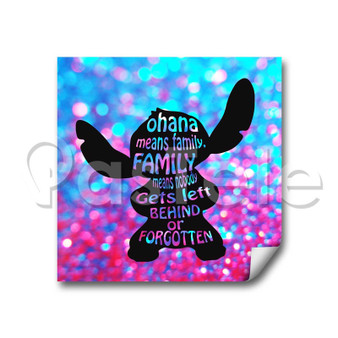 stitch ohana means family Custom Personalized Stickers White Transparent Vinyl Decals