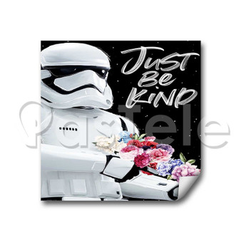 Stormtrooper Just Be Kind Custom Personalized Stickers White Transparent Vinyl Decals