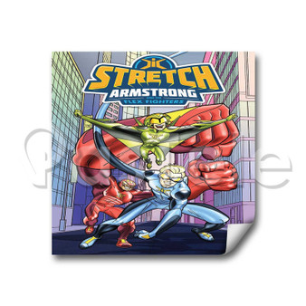 Stretch Armstrong and the Flex Fighters Custom Personalized Stickers White Transparent Vinyl Decals