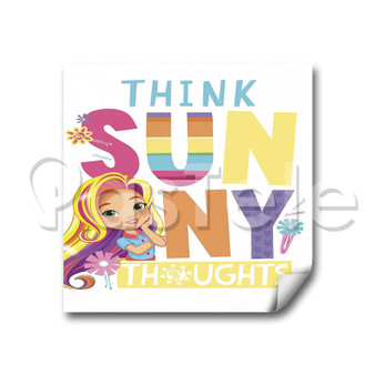 Sunny Day Thoughts Custom Personalized Stickers White Transparent Vinyl Decals