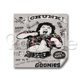 The Goonies Chunk Custom Personalized Stickers White Transparent Vinyl Decals