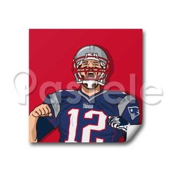 Tom Brady Custom Personalized Stickers White Transparent Vinyl Decals