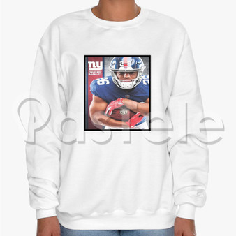 Saquon Barkley NFL New York Giants Custom Unisex Crewneck Sweatshirt Cotton Polyester Fabric Sweater