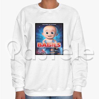 Space Babies Custom Unisex Crewneck Sweatshirt Cotton Polyester Fabric Sweater