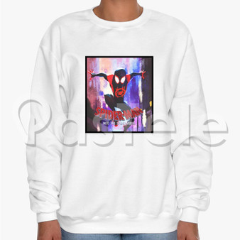 Spider Man Into the Spider Verse Custom Unisex Crewneck Sweatshirt Cotton Polyester Fabric Sweater