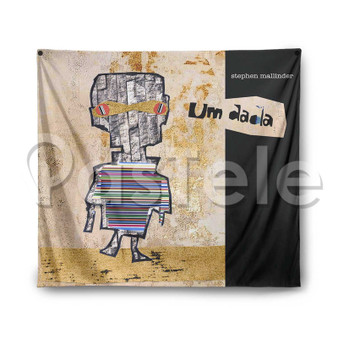 Stephen Mallinder Um Dada Custom Printed Silk Fabric Tapestry Indoor Wall Decor Hanging Home Art Decorative Wall Painting