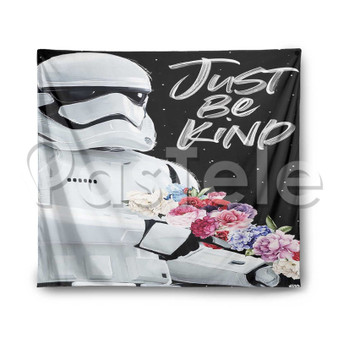 Stormtrooper Just Be Kind Custom Printed Silk Fabric Tapestry Indoor Wall Decor Hanging Home Art Decorative Wall Painting