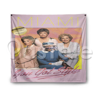 The Golden Girls Miami Custom Printed Silk Fabric Tapestry Indoor Wall Decor Hanging Home Art Decorative Wall Painting