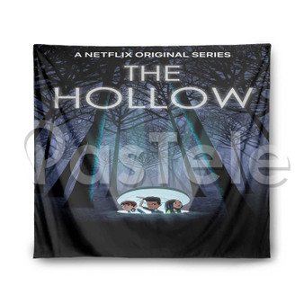 The Hollow Custom Printed Silk Fabric Tapestry Indoor Wall Decor Hanging Home Art Decorative Wall Painting