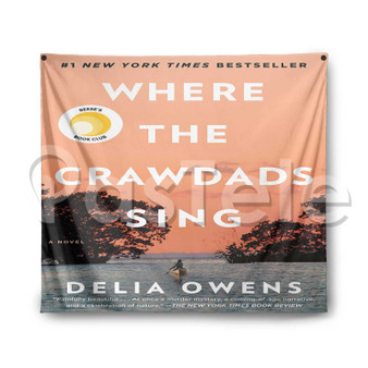 Where the Crawdads Sing Custom Printed Silk Fabric Tapestry Indoor Wall Decor Hanging Home Art Decorative Wall Painting
