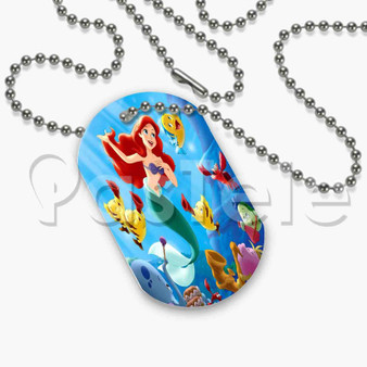 little mermaid Custom Art Personalized Dog Tags ID Name Tag Pet Tag