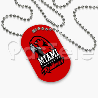 Miami Red Hawks Custom Art Personalized Dog Tags ID Name Tag Pet Tag