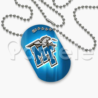 Middle Tennessee Blue Raiders Custom Art Personalized Dog Tags ID Name Tag Pet Tag