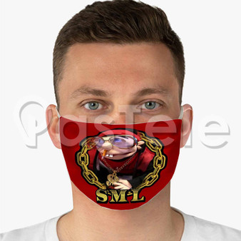 RAPPER JEFFY Custom Personalized Fabric Face Mask Polyester Two Layers Cloth
