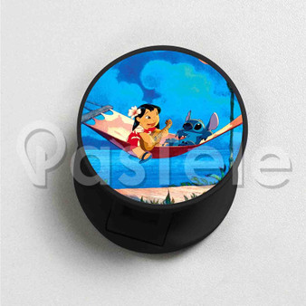 Lilo and Stitch Custom Round Cell Phone Folding Finger Holder