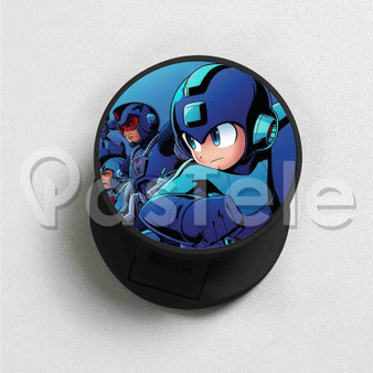 Mega Man Legacy Collection Custom Round Cell Phone Folding Finger Holder