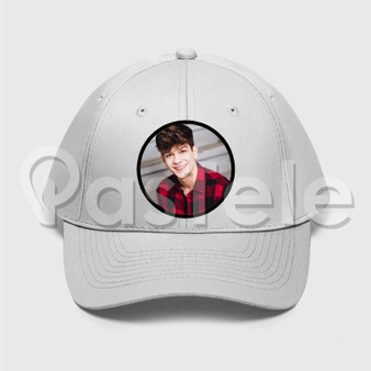 nathan triska Custom Unisex Twill Hat Embroidered Cap Black White