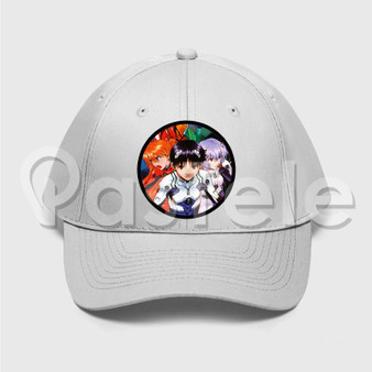 Neon Genesis Evangelion 2 Custom Unisex Twill Hat Embroidered Cap Black White