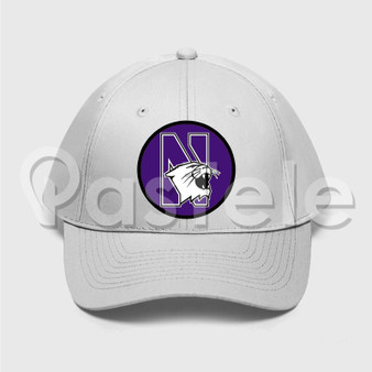 Northwestern Wildcats Custom Unisex Twill Hat Embroidered Cap Black White