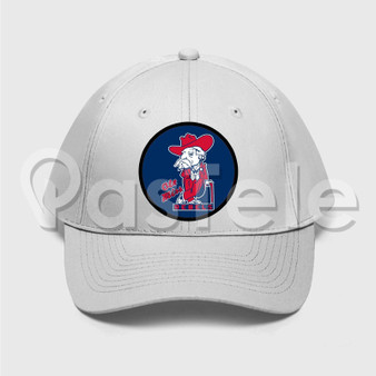 Ole Miss Rebels Custom Unisex Twill Hat Embroidered Cap Black White