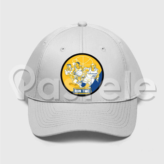 Run TMC Golden State Warriors Custom Unisex Twill Hat Embroidered Cap Black White