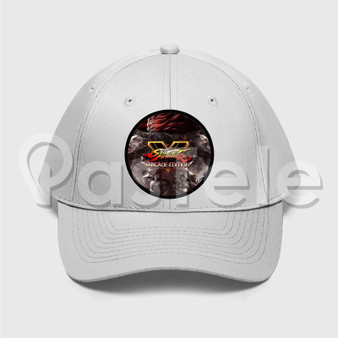Street Fighter V Arcade Edition Custom Unisex Twill Hat Embroidered Cap Black White