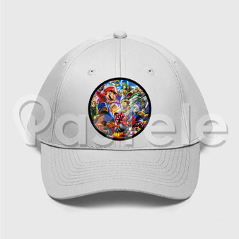 Super Smash Bros Custom Unisex Twill Hat Embroidered Cap Black White