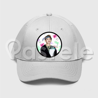 V BTS Custom Unisex Twill Hat Embroidered Cap Black White