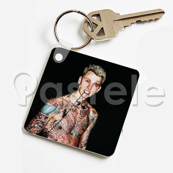 MGK Custom Personalized Art Keychain Key Ring Jewelry Necklaces Pendant Two Sides