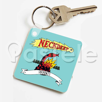 Neck Deep Custom Personalized Art Keychain Key Ring Jewelry Necklaces Pendant Two Sides