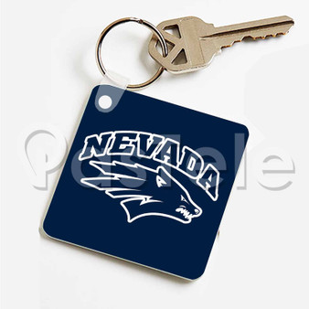 Nevada Wolf Pack Custom Personalized Art Keychain Key Ring Jewelry Necklaces Pendant Two Sides
