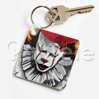 Pennywise Custom Personalized Art Keychain Key Ring Jewelry Necklaces Pendant Two Sides