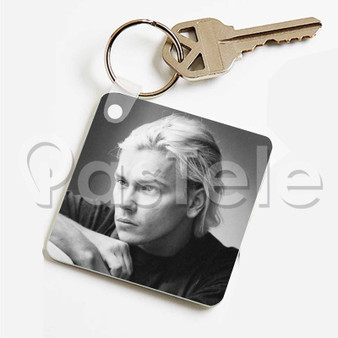 River Phoenix Custom Personalized Art Keychain Key Ring Jewelry Necklaces Pendant Two Sides