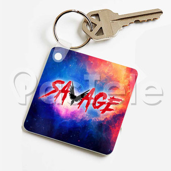 Savage Maverick Logan Paul Custom Personalized Art Keychain Key Ring Jewelry Necklaces Pendant Two Sides