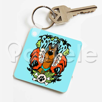 Scooby Doo Custom Personalized Art Keychain Key Ring Jewelry Necklaces Pendant Two Sides