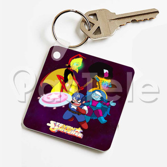 Steven Universe Custom Personalized Art Keychain Key Ring Jewelry Necklaces Pendant Two Sides