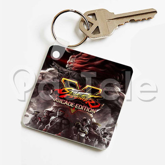 Street Fighter V Arcade Edition Custom Personalized Art Keychain Key Ring Jewelry Necklaces Pendant Two Sides