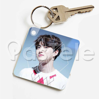 Suho EXO Custom Personalized Art Keychain Key Ring Jewelry Necklaces Pendant Two Sides