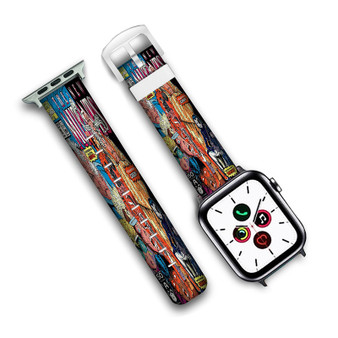 Pastele The New Mutant 98 Deadpool Custom Personalized Apple Watch Band Genuine Leather Watch Band Replacement 38mm 40mm 42mm 44mm