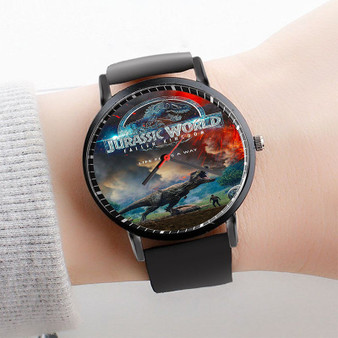 Pastele Jurassic World Fallen Kingdom Watch Custom Unisex Black Quartz Watch Premium Gift Box Watches