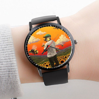 Pastele Tyler The Creator Boredom Watch Custom Unisex Black Quartz Watch Premium Gift Box Watches