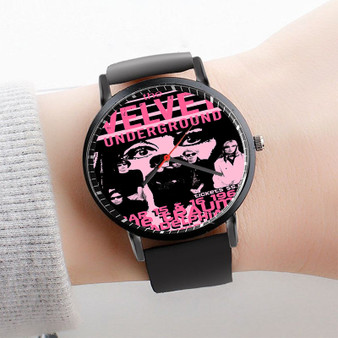 Pastele Velvet Underground Watch Custom Unisex Black Quartz Watch Premium Gift Box Watches