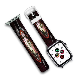 Pastele The Smashing Pumpkins Custom Personalized Apple Watch Band Genuine Leather Watch Band Replacement 38mm 40mm 42mm 44mm