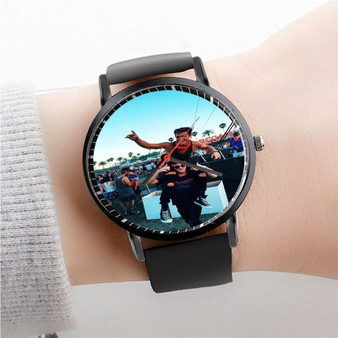 Pastele Dolan Twins Watch Custom New Unisex Black Quartz Watch Premium Gift Box Watches