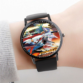 Pastele Gatchaman Watch Custom Unisex Black Quartz Watch Premium Gift Box Watches