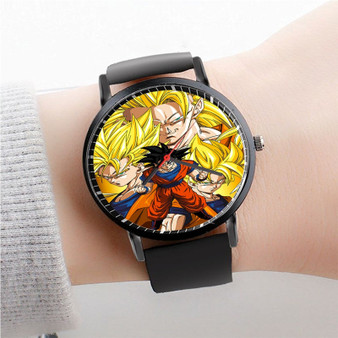 Pastele Goku Super Saiyan Transformation Dragon Ball Watch Custom New Unisex Black Quartz Watch Premium Gift Box Watches